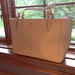 Tory Burch Large Tote | York Tote Bag | Taupe